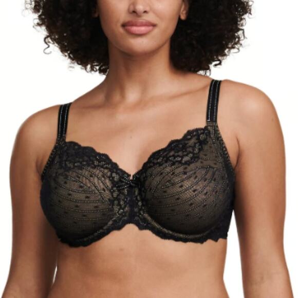 Chantelle Rive Gauche Full Coverage Unlined Bra Black Size 34DDDD - Picture 1 of 8